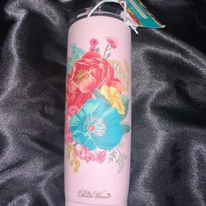 The Pioneer Woman Fancy Flourish Tumbler with Lid and Straw